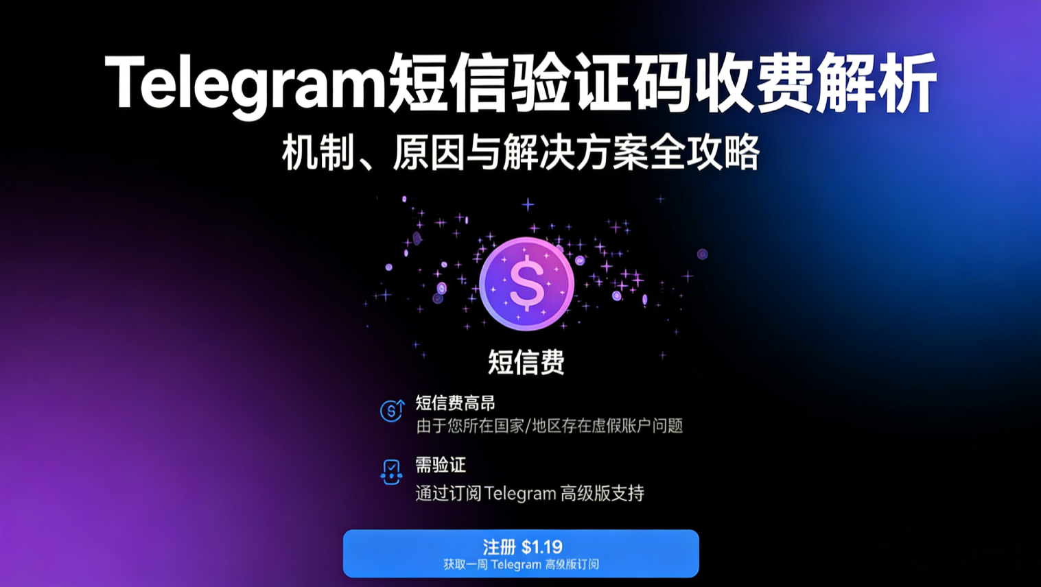 Telegram 短信验证码收费解析：机制、原因与解决方案全攻略