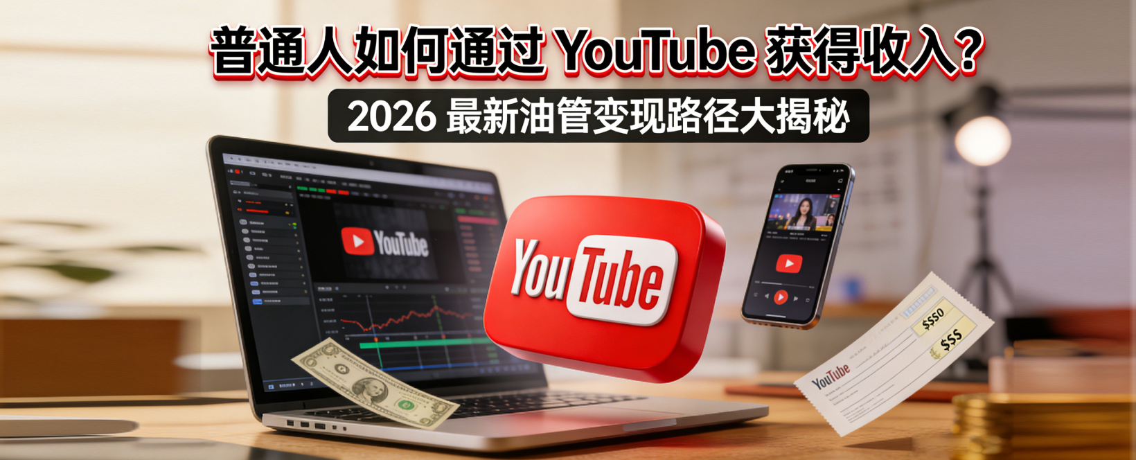 普通人如何通过 YouTube 获得收入？2026 最新油管变现路径大揭秘
